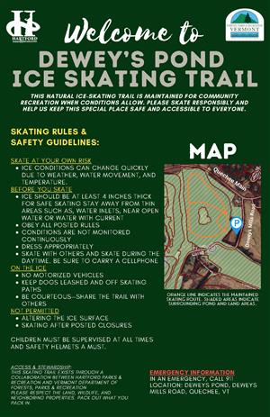 Deweys Pond Ice Skating Trail Rules of Usage